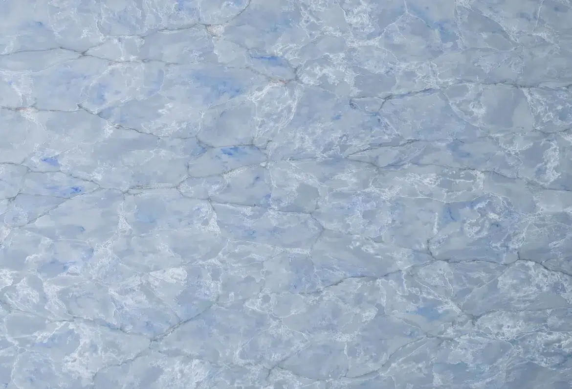 Sky Blue quartz worktop colour sample – Palazzo Stone